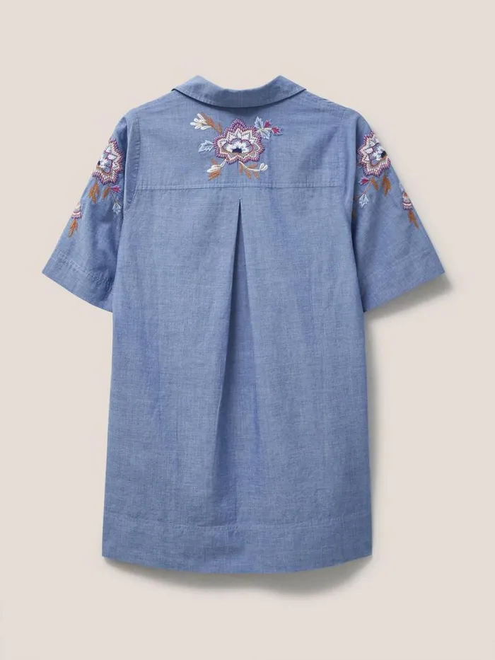 White Stuff SHIRTS and BLOUSES Savannah Embroidered Tunic Chambray Blue 8211 Women White Stuff SHIRTS and BLOUSES Savannah Embroidered Tunic Chambray Blue 8211 Women