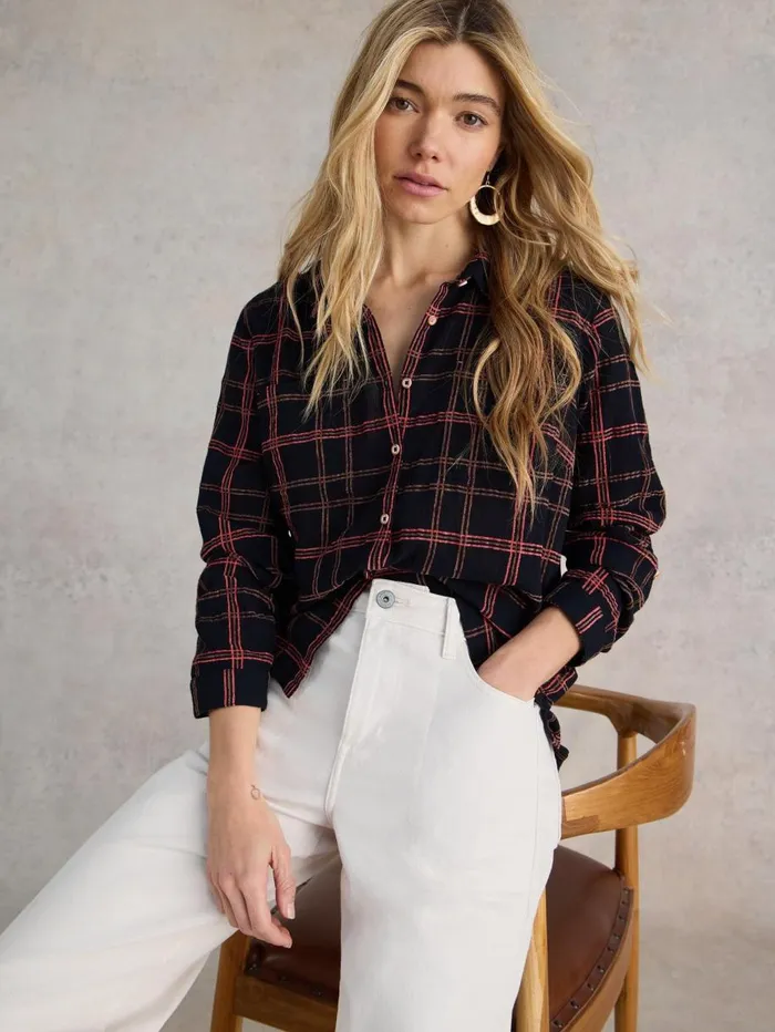 White Stuff SHIRTS and BLOUSES Sophie Cotton Organic Shirt Black Multi 8211 Women White Stuff SHIRTS and BLOUSES Sophie Cotton Organic Shirt Black Multi 8211 Women