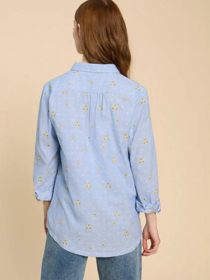 White Stuff SHIRTS and BLOUSES Sophie Heart Embroidered Shirt Blue Multi 8211 Women White Stuff SHIRTS and BLOUSES Sophie Heart Embroidered Shirt Blue Multi 8211 Women