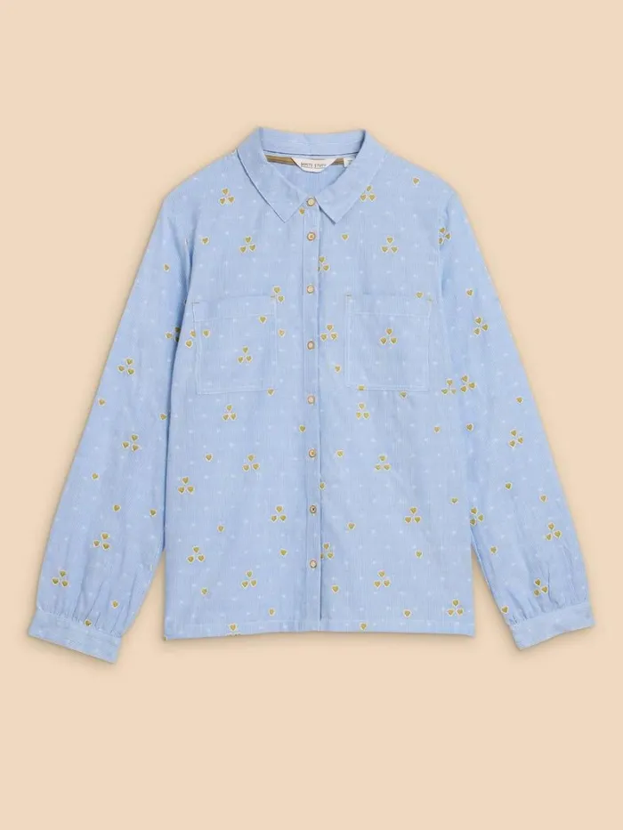 White Stuff SHIRTS and BLOUSES Sophie Heart Embroidered Shirt Blue Multi 8211 Women White Stuff SHIRTS and BLOUSES Sophie Heart Embroidered Shirt Blue Multi 8211 Women