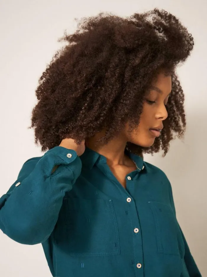 White Stuff SHIRTS and BLOUSES Sophie Organic Cotton Shirt Dk Teal 8211 Women