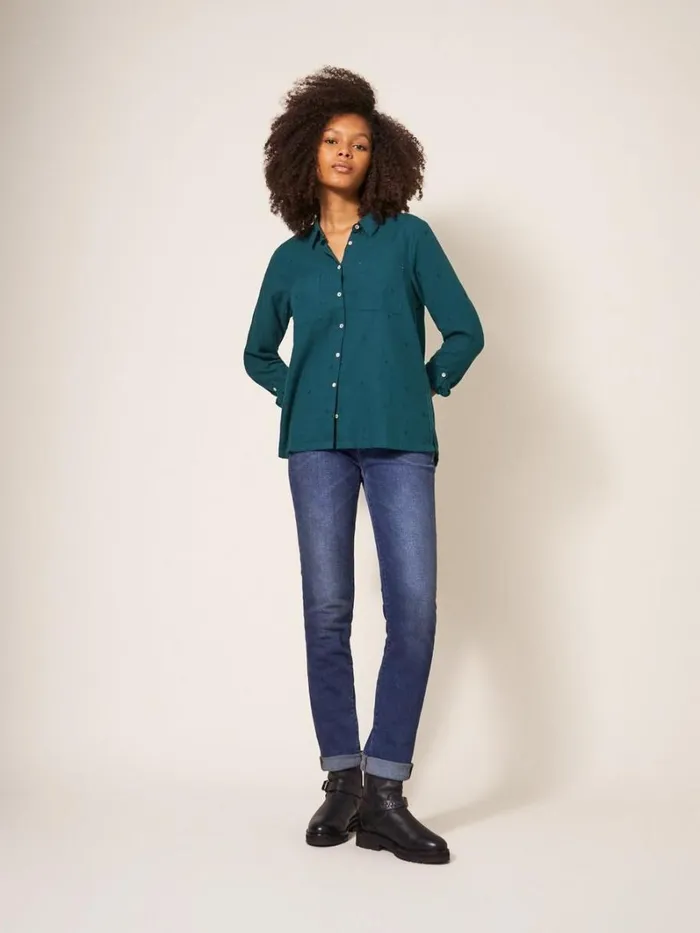 White Stuff SHIRTS and BLOUSES Sophie Organic Cotton Shirt Dk Teal 8211 Women White Stuff SHIRTS and BLOUSES Sophie Organic Cotton Shirt Dk Teal 8211 Women