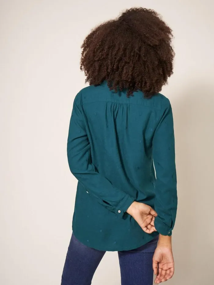 White Stuff SHIRTS and BLOUSES Sophie Organic Cotton Shirt Dk Teal 8211 Women White Stuff SHIRTS and BLOUSES Sophie Organic Cotton Shirt Dk Teal 8211 Women