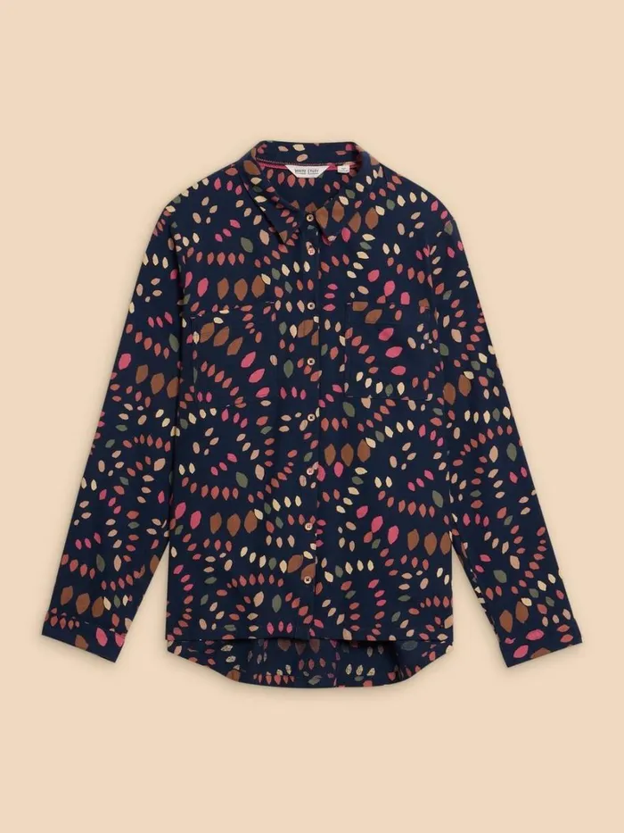 White Stuff SHIRTS and BLOUSES SOPHIE PRINTED ORGANIC SHIRT Navy Multi 8211 Women White Stuff SHIRTS and BLOUSES SOPHIE PRINTED ORGANIC SHIRT Navy Multi 8211 Women
