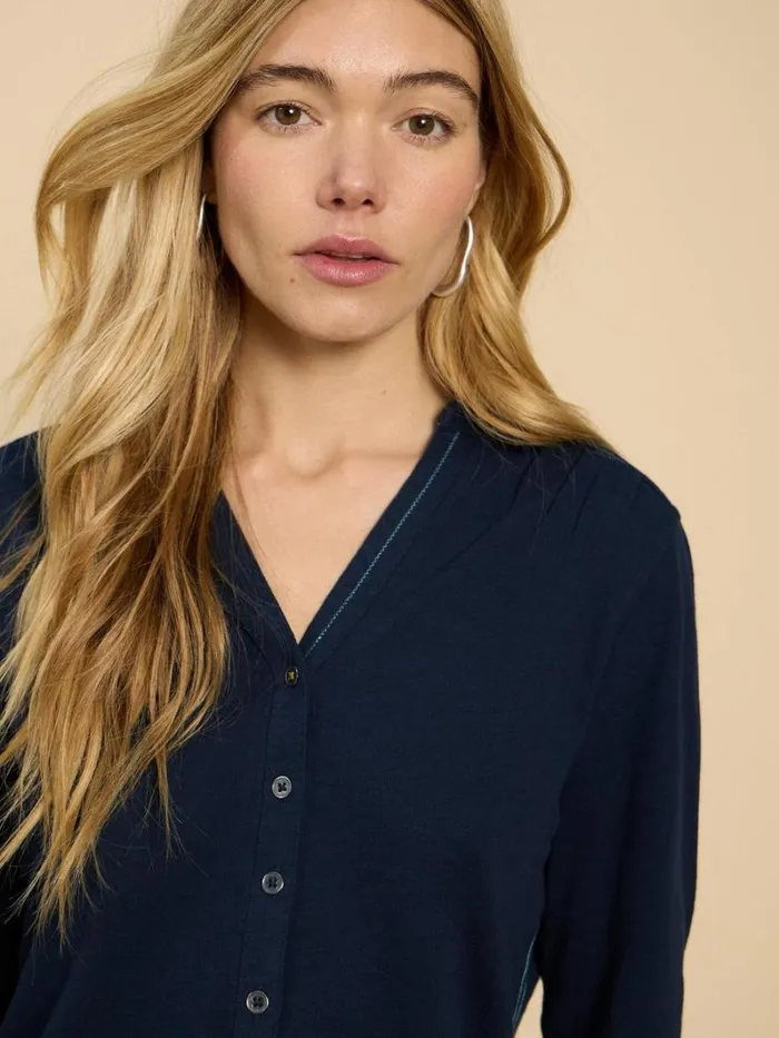 White Stuff SHIRTS and BLOUSES TEXTURED ANNIE French Navy 8211 Women
