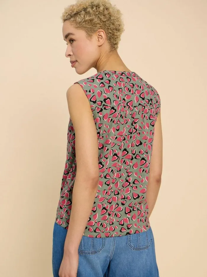 White Stuff SHIRTS and BLOUSES TULIP JERSEY SLEEVELESS SHIRT Teal Print 8211 Women White Stuff SHIRTS and BLOUSES TULIP JERSEY SLEEVELESS SHIRT Teal Print 8211 Women