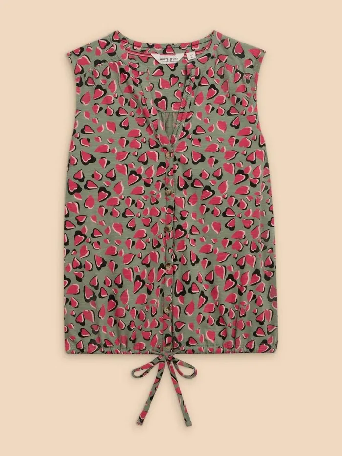 White Stuff SHIRTS and BLOUSES TULIP JERSEY SLEEVELESS SHIRT Teal Print 8211 Women White Stuff SHIRTS and BLOUSES TULIP JERSEY SLEEVELESS SHIRT Teal Print 8211 Women