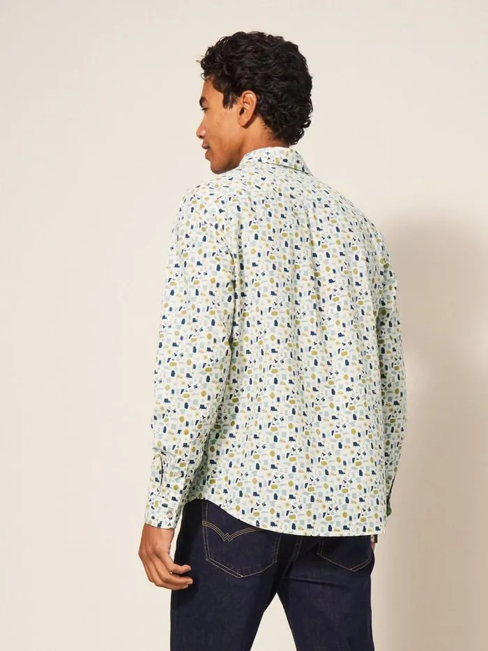 White Stuff SHIRTS Antique Printed Shirt Natural Multi 8211 Men White Stuff SHIRTS Antique Printed Shirt Natural Multi 8211 Men