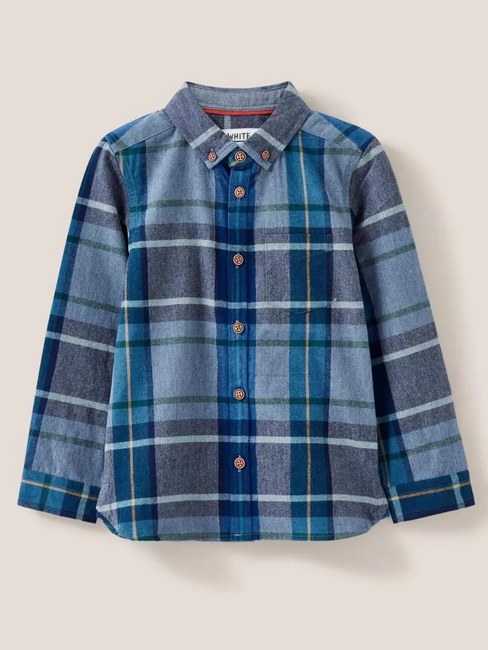 White Stuff SHIRTS Checked Flannel Shirt Blue Multi 8211 Kids White Stuff SHIRTS Checked Flannel Shirt Blue Multi 8211 Kids