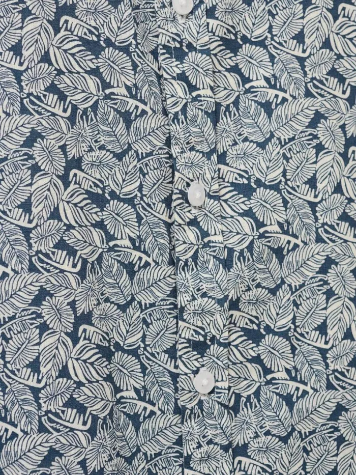 White Stuff SHIRTS Chorley Leaf Printed Shirt Deep Blue 8211 Men White Stuff SHIRTS Chorley Leaf Printed Shirt Deep Blue 8211 Men