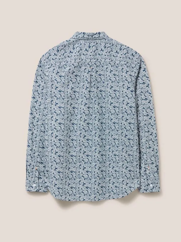 White Stuff SHIRTS Chorley Leaf Printed Shirt Deep Blue 8211 Men White Stuff SHIRTS Chorley Leaf Printed Shirt Deep Blue 8211 Men