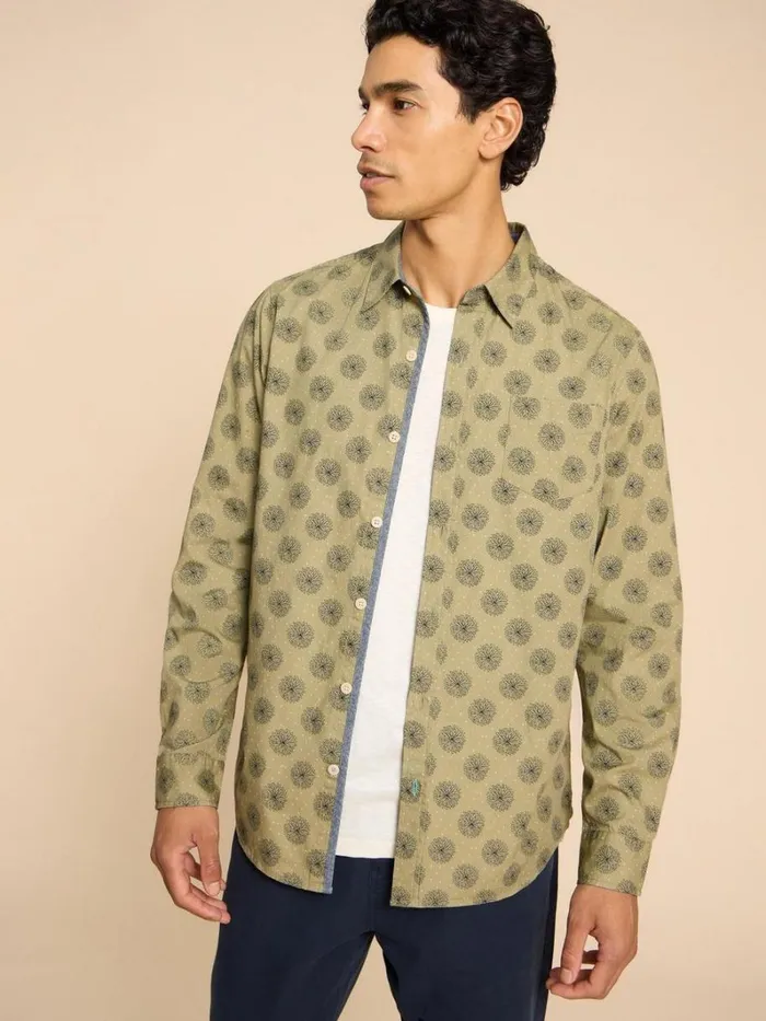 White Stuff SHIRTS Daisy Floral Printed Shirt Green Print 8211 Men