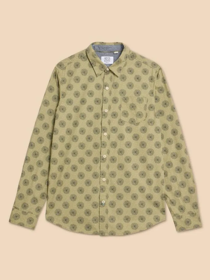 White Stuff SHIRTS Daisy Floral Printed Shirt Green Print 8211 Men White Stuff SHIRTS Daisy Floral Printed Shirt Green Print 8211 Men