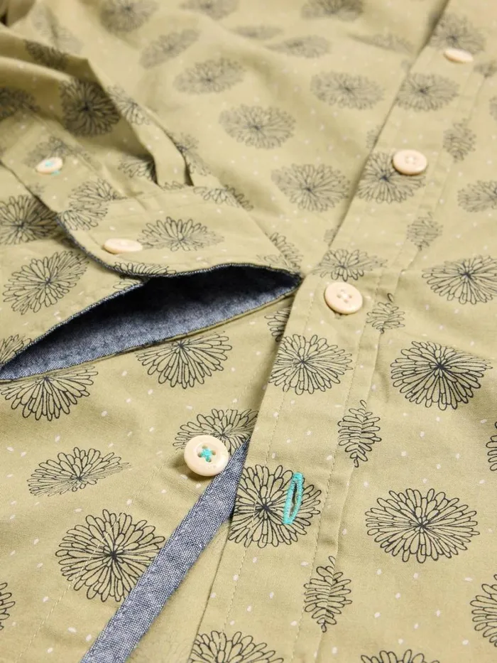 White Stuff SHIRTS Daisy Floral Printed Shirt Green Print 8211 Men White Stuff SHIRTS Daisy Floral Printed Shirt Green Print 8211 Men