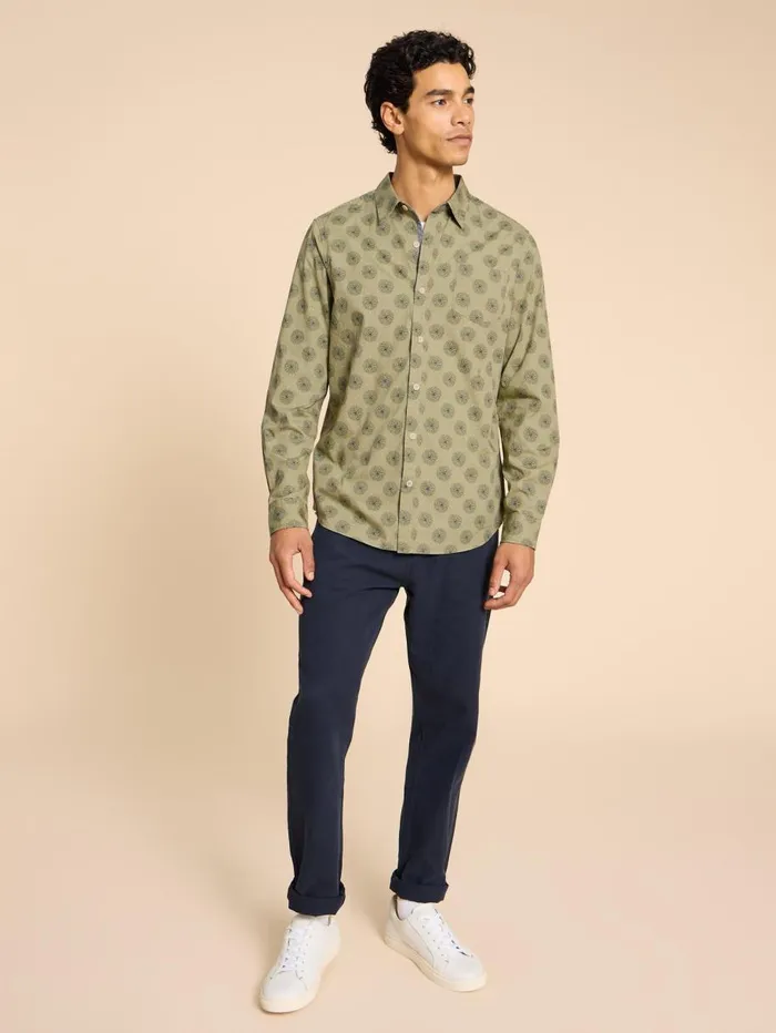 White Stuff SHIRTS Daisy Floral Printed Shirt Green Print 8211 Men White Stuff SHIRTS Daisy Floral Printed Shirt Green Print 8211 Men