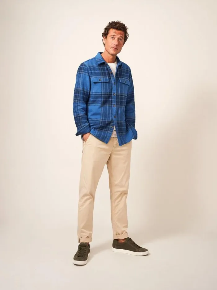 White Stuff SHIRTS Darwen Check Overshirt Deep Blue 8211 Men