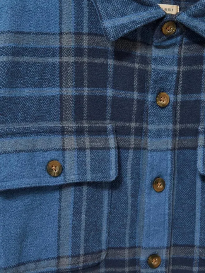White Stuff SHIRTS Darwen Check Overshirt Deep Blue 8211 Men White Stuff SHIRTS Darwen Check Overshirt Deep Blue 8211 Men