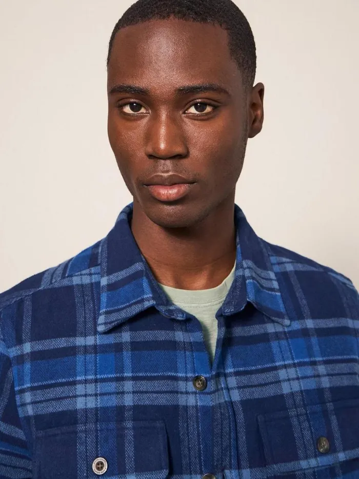 White Stuff SHIRTS Darwen Check Woven Overshirt Dark Navy 8211 Men White Stuff SHIRTS Darwen Check Woven Overshirt Dark Navy 8211 Men