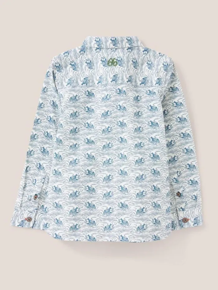 White Stuff SHIRTS Duck Printed Cotton Shirt White Print 8211 Kids White Stuff SHIRTS Duck Printed Cotton Shirt White Print 8211 Kids