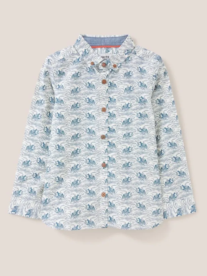 White Stuff SHIRTS Duck Printed Cotton Shirt White Print 8211 Kids White Stuff SHIRTS Duck Printed Cotton Shirt White Print 8211 Kids
