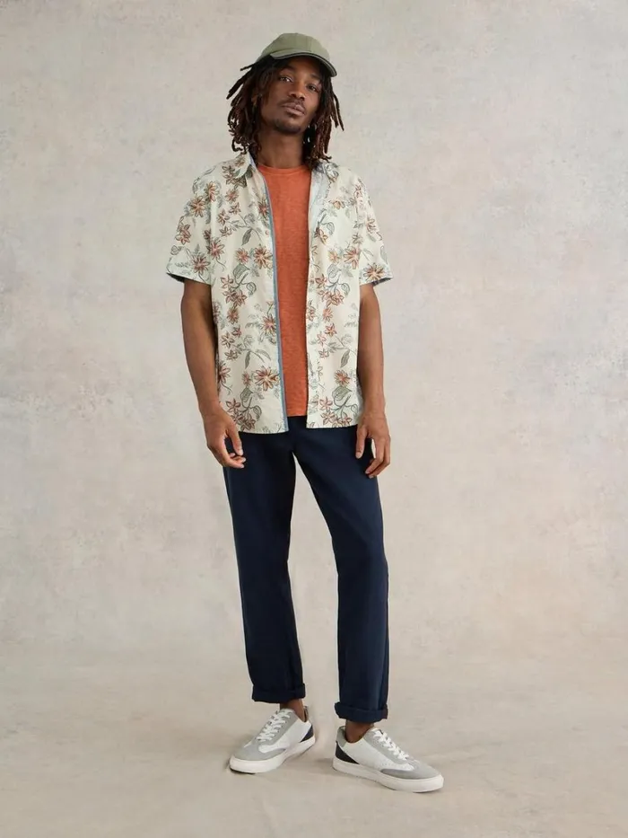 White Stuff SHIRTS Floral Printed SS Shirt Natural Print 8211 Men White Stuff SHIRTS Floral Printed SS Shirt Natural Print 8211 Men