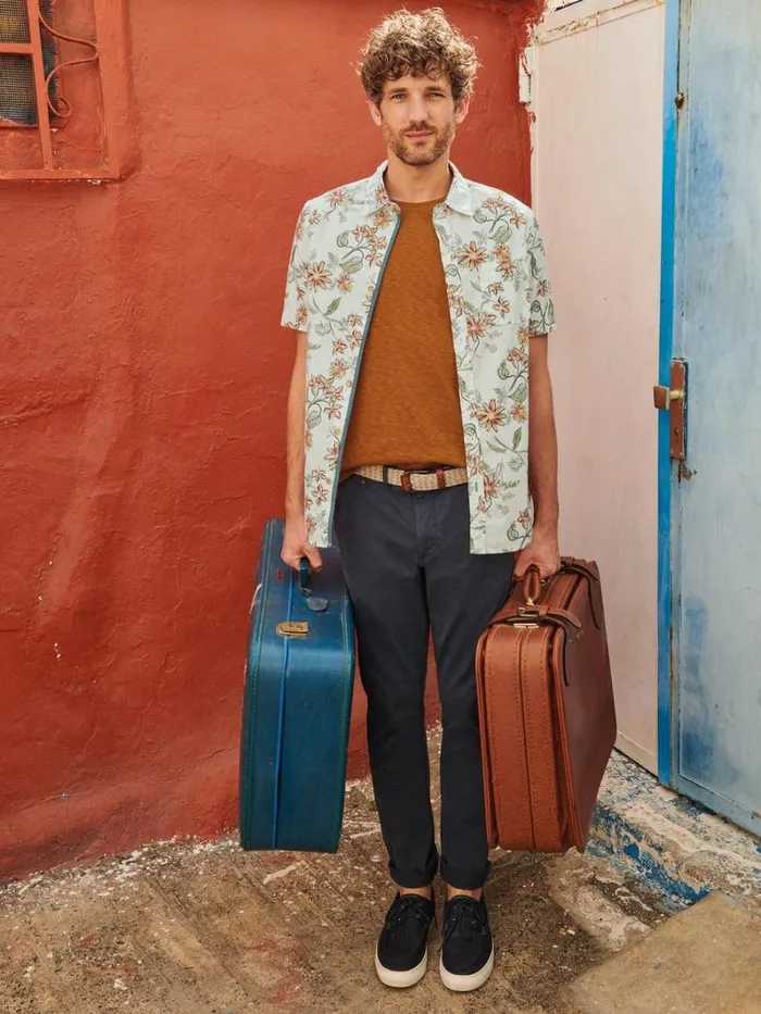 White Stuff SHIRTS Floral Printed SS Shirt Natural Print 8211 Men White Stuff SHIRTS Floral Printed SS Shirt Natural Print 8211 Men