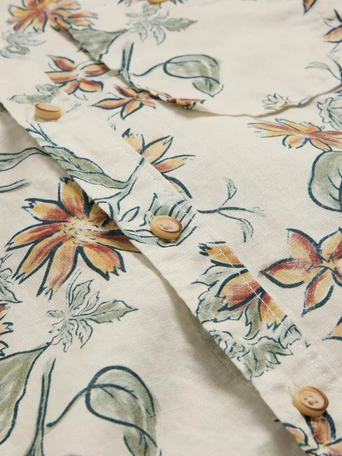 White Stuff SHIRTS Floral Printed SS Shirt Natural Print 8211 Men White Stuff SHIRTS Floral Printed SS Shirt Natural Print 8211 Men