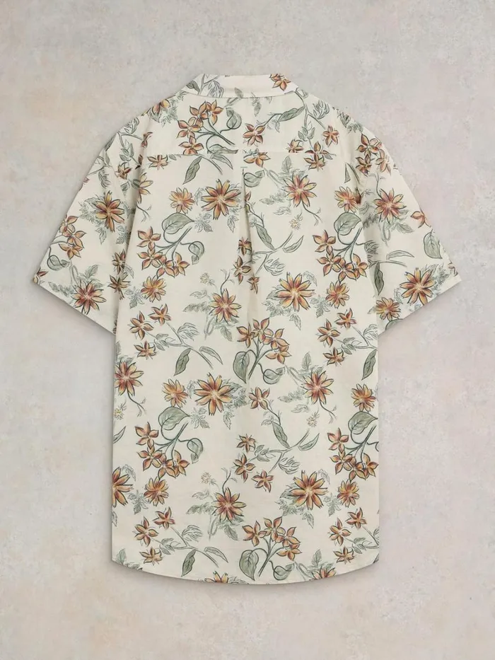 White Stuff SHIRTS Floral Printed SS Shirt Natural Print 8211 Men White Stuff SHIRTS Floral Printed SS Shirt Natural Print 8211 Men