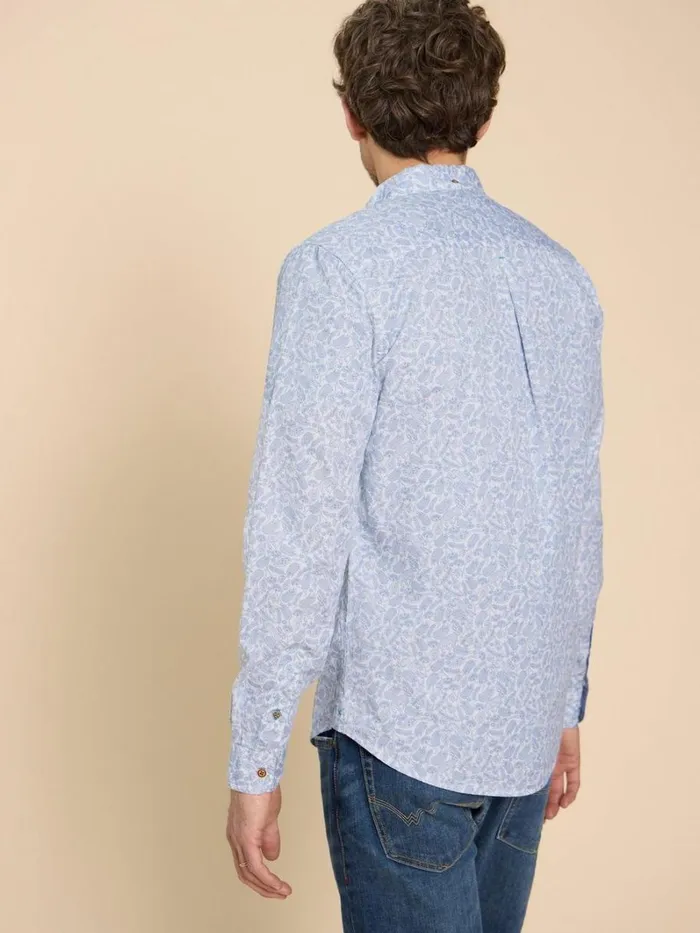 White Stuff SHIRTS Hare Print Cotton Shirt White Multi 8211 Men