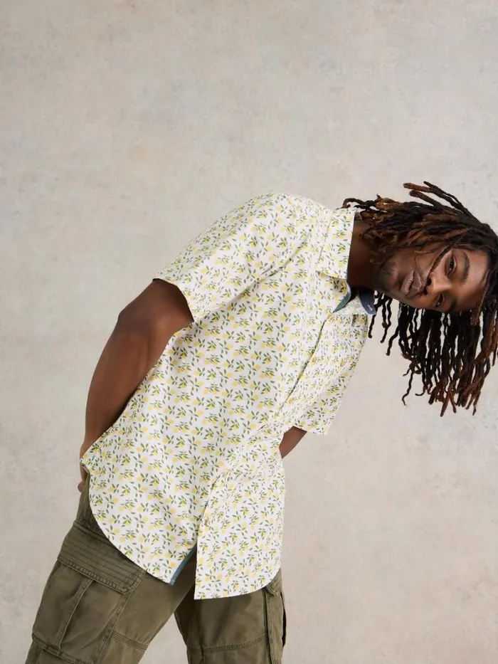 White Stuff SHIRTS Lemon Printed Shirt White Print 8211 Men