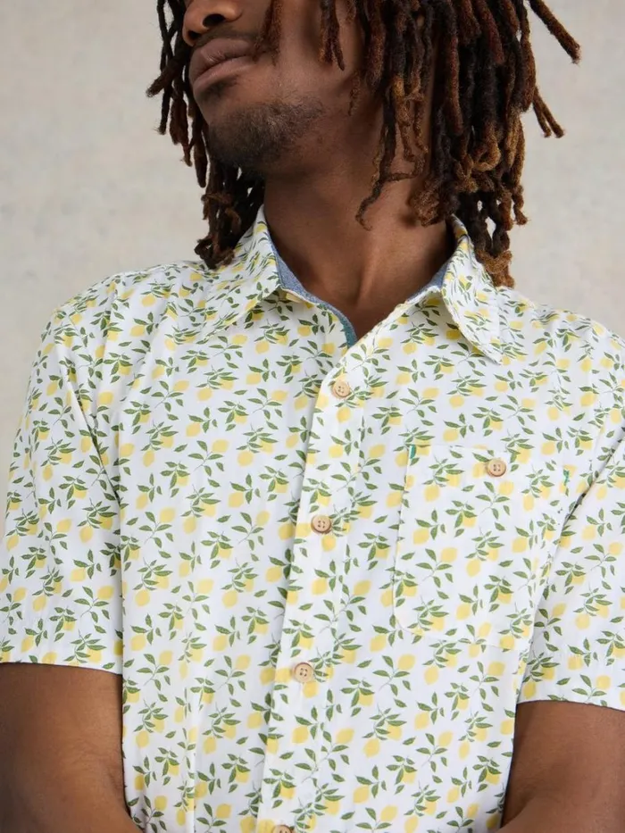 White Stuff SHIRTS Lemon Printed Shirt White Print 8211 Men White Stuff SHIRTS Lemon Printed Shirt White Print 8211 Men