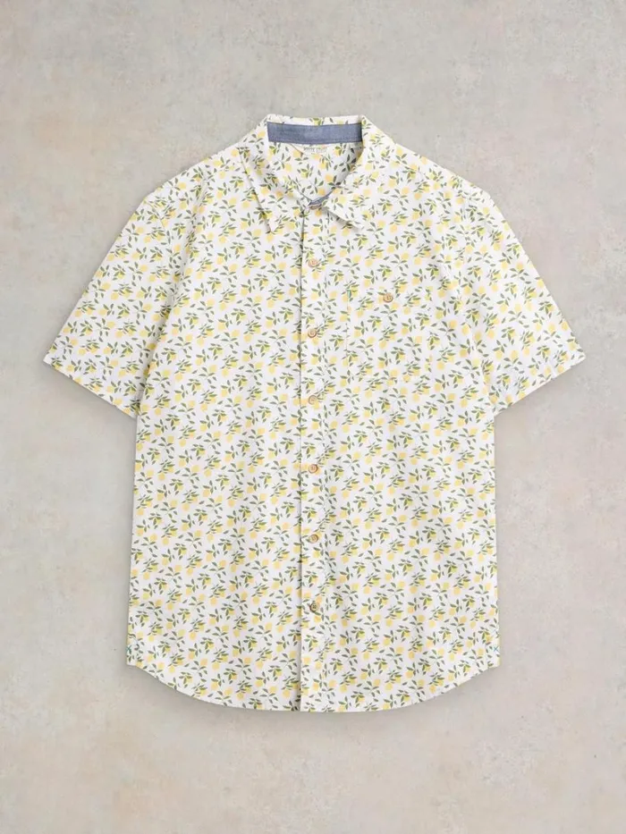 White Stuff SHIRTS Lemon Printed Shirt White Print 8211 Men White Stuff SHIRTS Lemon Printed Shirt White Print 8211 Men