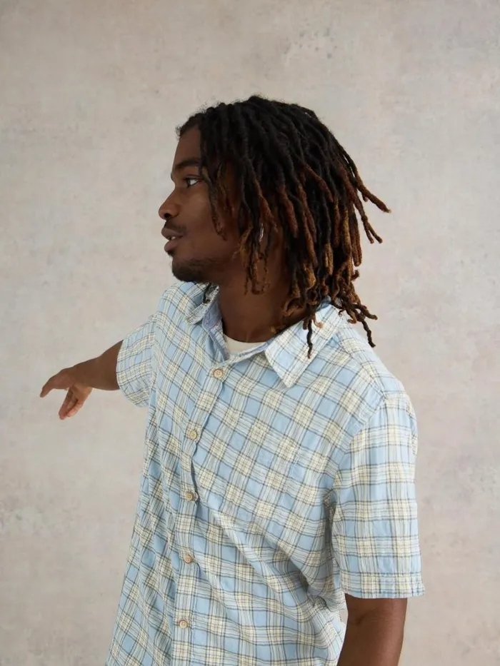 White Stuff SHIRTS Madras Check SS Shirt Blue Multi 8211 Men
