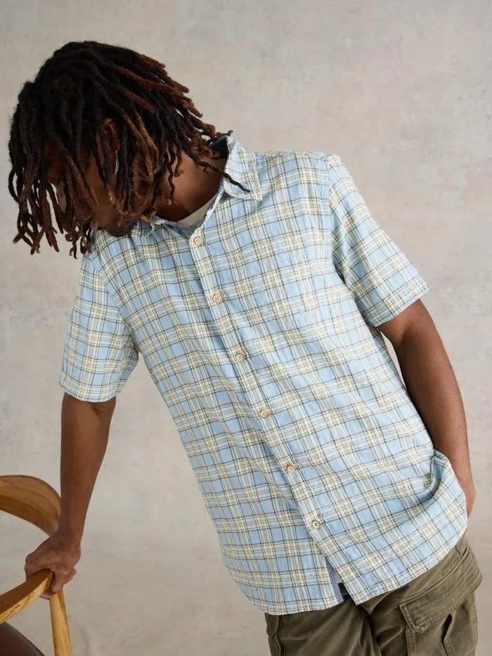 White Stuff SHIRTS Madras Check SS Shirt Blue Multi 8211 Men White Stuff SHIRTS Madras Check SS Shirt Blue Multi 8211 Men