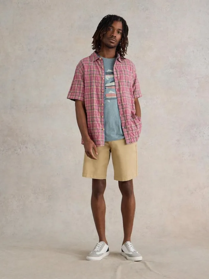 White Stuff SHIRTS Madras Check SS Shirt Pink Multi 8211 Men White Stuff SHIRTS Madras Check SS Shirt Pink Multi 8211 Men