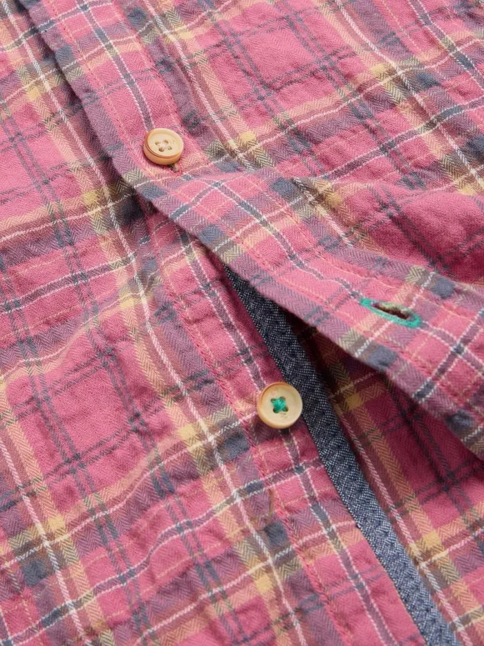 White Stuff SHIRTS Madras Check SS Shirt Pink Multi 8211 Men White Stuff SHIRTS Madras Check SS Shirt Pink Multi 8211 Men