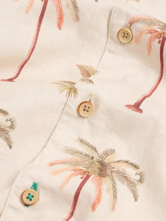 White Stuff SHIRTS Palm Tree Printed Shirt Natural Print 8211 Men White Stuff SHIRTS Palm Tree Printed Shirt Natural Print 8211 Men
