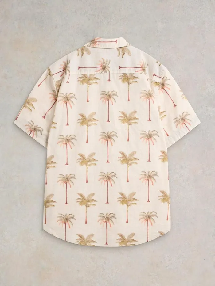 White Stuff SHIRTS Palm Tree Printed Shirt Natural Print 8211 Men White Stuff SHIRTS Palm Tree Printed Shirt Natural Print 8211 Men