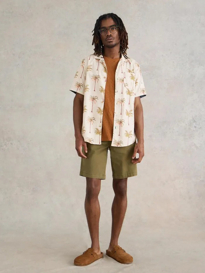 White Stuff SHIRTS Palm Tree Printed Shirt Natural Print 8211 Men White Stuff SHIRTS Palm Tree Printed Shirt Natural Print 8211 Men