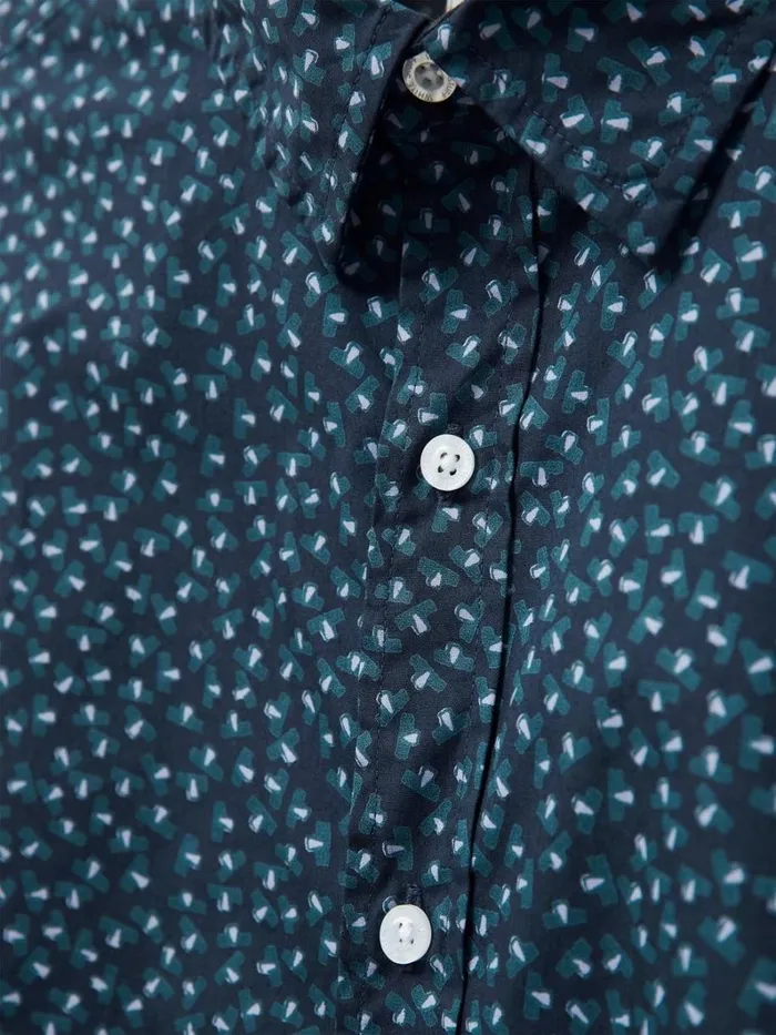 White Stuff SHIRTS Party Geo Printed Shirt Dark Navy 8211 Men White Stuff SHIRTS Party Geo Printed Shirt Dark Navy 8211 Men
