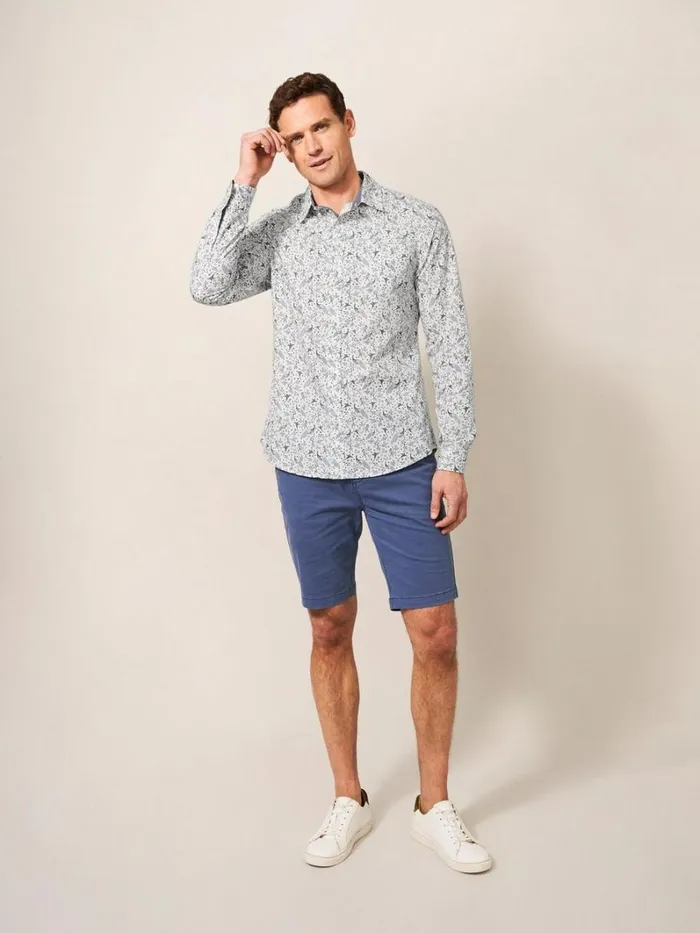 White Stuff SHIRTS Peacock Printed Slim Fit Shirt Natural White 8211 Men White Stuff SHIRTS Peacock Printed Slim Fit Shirt Natural White 8211 Men