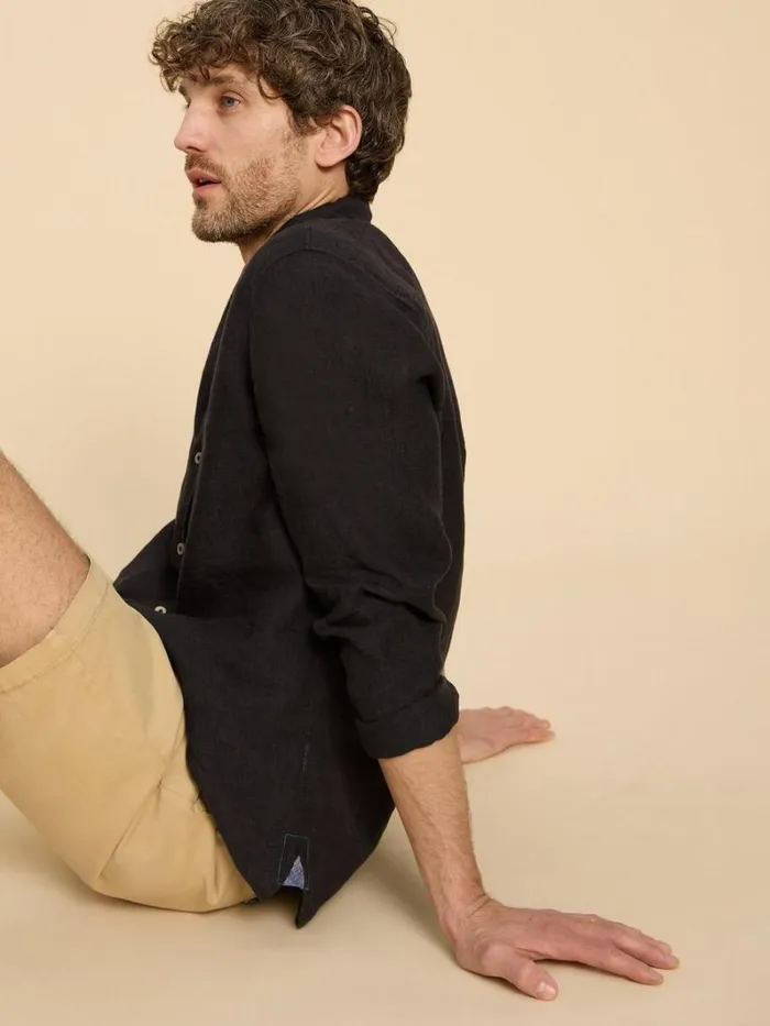 White Stuff SHIRTS Pembroke LS Linen Shirt Pure Black 8211 Men White Stuff SHIRTS Pembroke LS Linen Shirt Pure Black 8211 Men