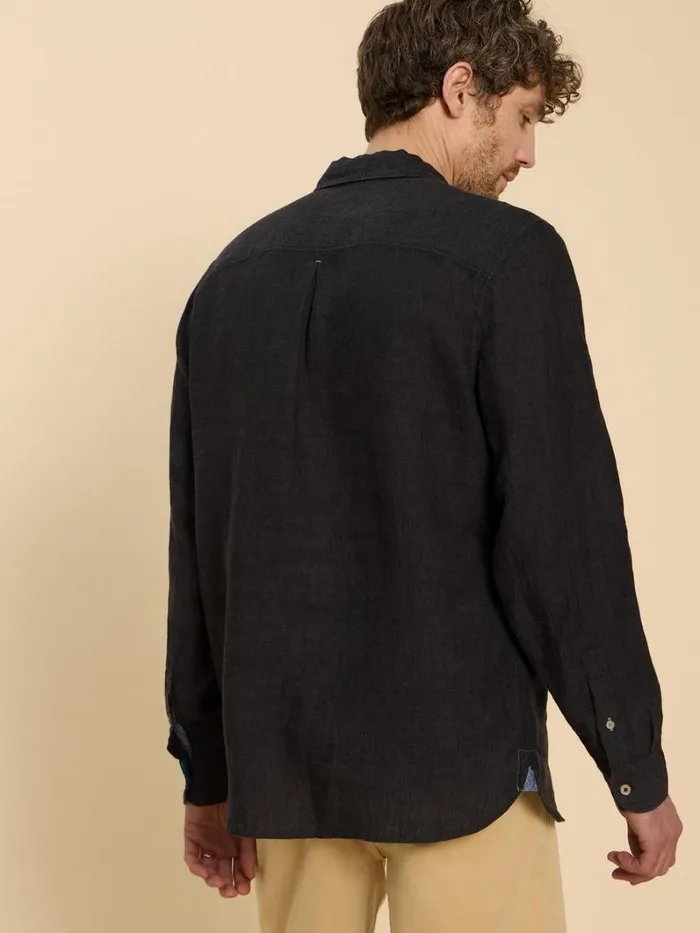 White Stuff SHIRTS Pembroke LS Linen Shirt Pure Black 8211 Men White Stuff SHIRTS Pembroke LS Linen Shirt Pure Black 8211 Men
