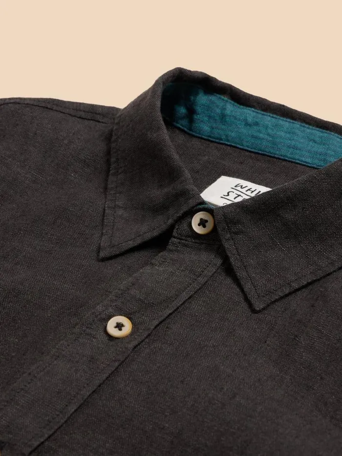 White Stuff SHIRTS Pembroke LS Linen Shirt Pure Black 8211 Men White Stuff SHIRTS Pembroke LS Linen Shirt Pure Black 8211 Men