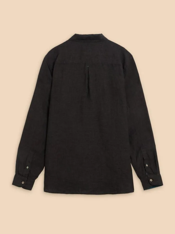 White Stuff SHIRTS Pembroke LS Linen Shirt Pure Black 8211 Men White Stuff SHIRTS Pembroke LS Linen Shirt Pure Black 8211 Men