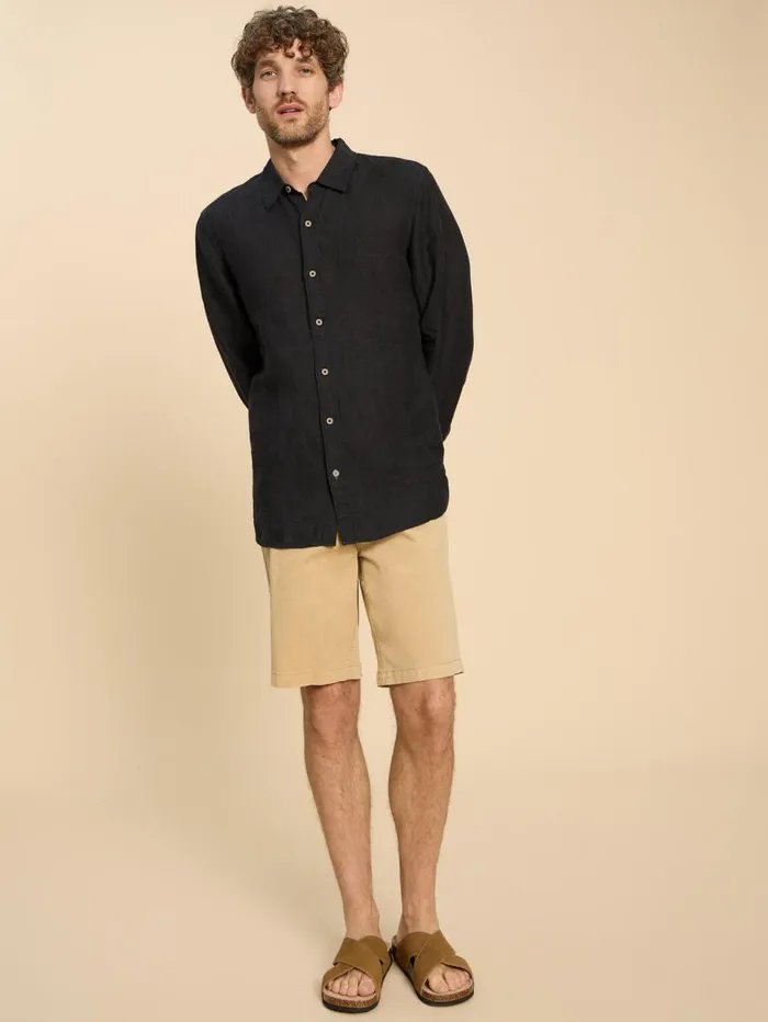 White Stuff SHIRTS Pembroke LS Linen Shirt Pure Black 8211 Men White Stuff SHIRTS Pembroke LS Linen Shirt Pure Black 8211 Men