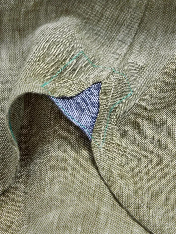White Stuff SHIRTS Pembroke SS Linen Shirt Khaki Green 8211 Men White Stuff SHIRTS Pembroke SS Linen Shirt Khaki Green 8211 Men