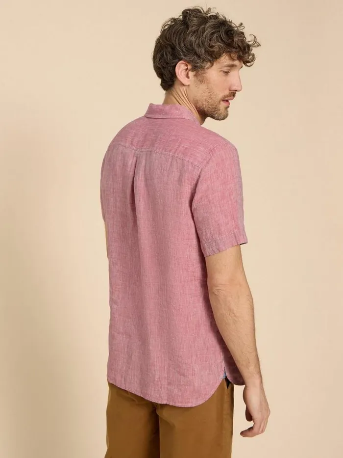 White Stuff SHIRTS Pembroke SS Linen Shirt Mid Red 8211 Men White Stuff SHIRTS Pembroke SS Linen Shirt Mid Red 8211 Men