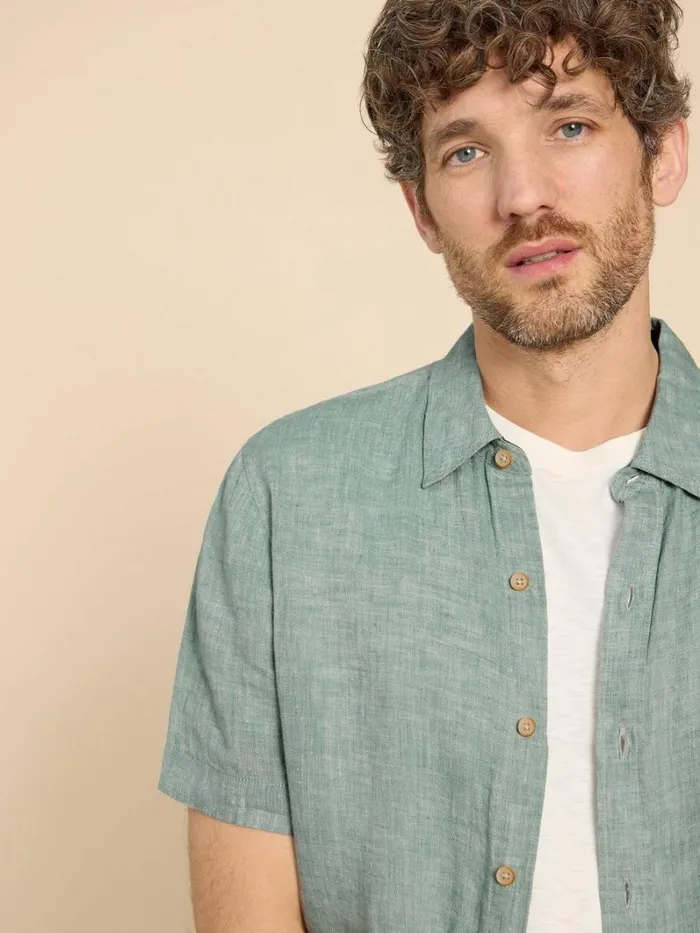 White Stuff SHIRTS Pembroke SS Linen Shirt Mint Green 8211 Men White Stuff SHIRTS Pembroke SS Linen Shirt Mint Green 8211 Men