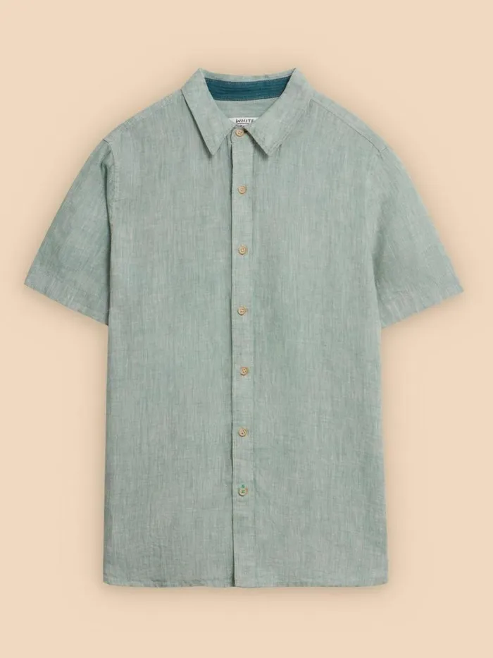 White Stuff SHIRTS Pembroke SS Linen Shirt Mint Green 8211 Men White Stuff SHIRTS Pembroke SS Linen Shirt Mint Green 8211 Men